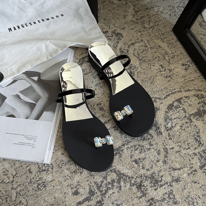 Femme Elegante Dekorative Flade Sandaler Stilla