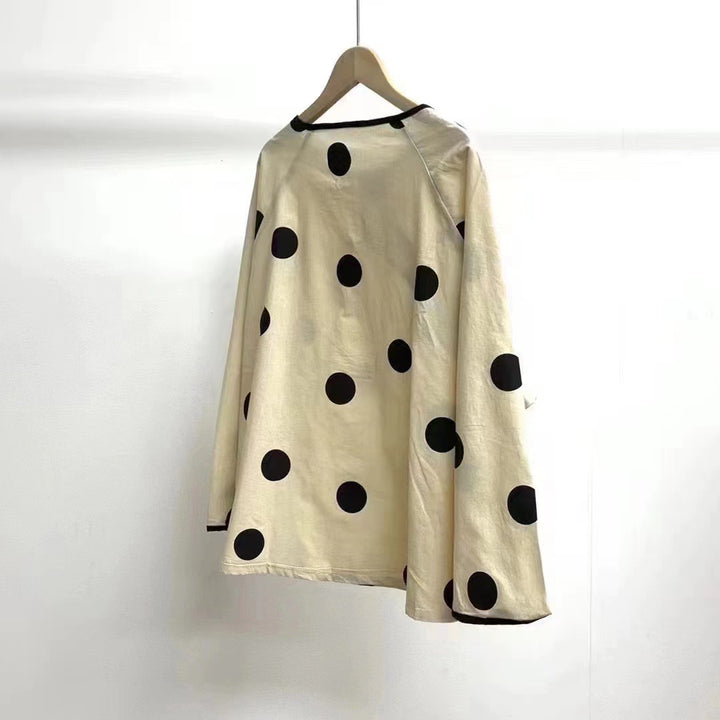 Femme Stilfuld Polka Dot Tunika Overdel Stilla