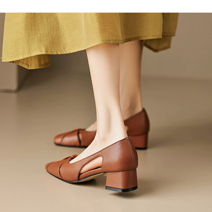 Dame Slingback Ballerinaer med elegante cut-outs og blødt læder Stilla