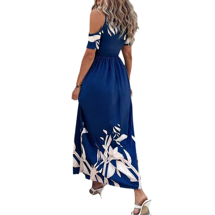 Damer Kold-Skulder Blomster Maxi Kjole Stilla