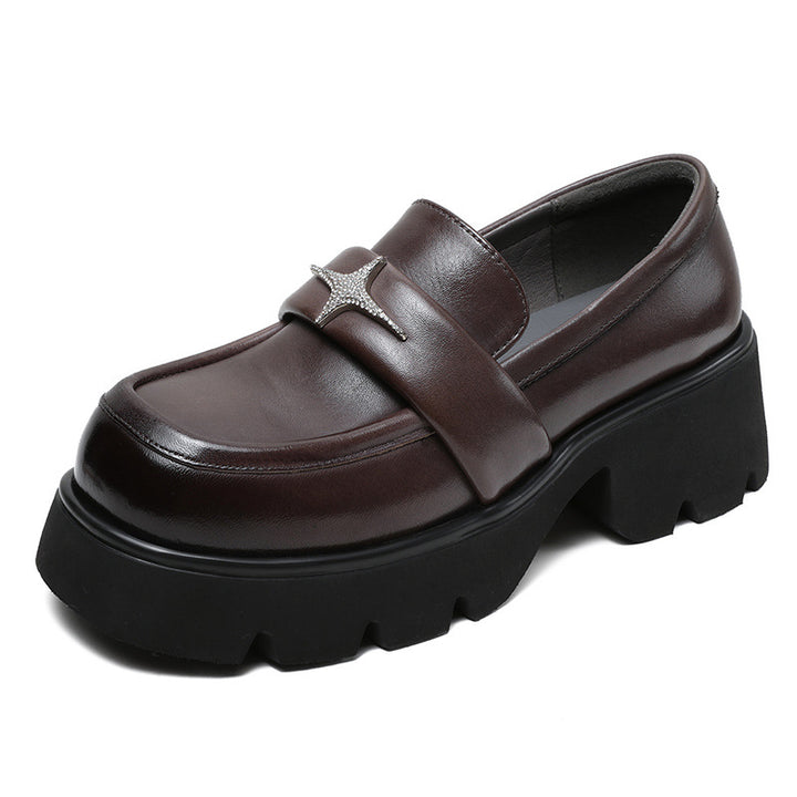Femme Chunky Platform Sko med dekorativt akcent Stilla