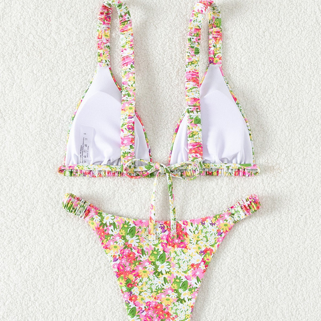 Dame Blomsterprint Triangel-Bikini Skovae