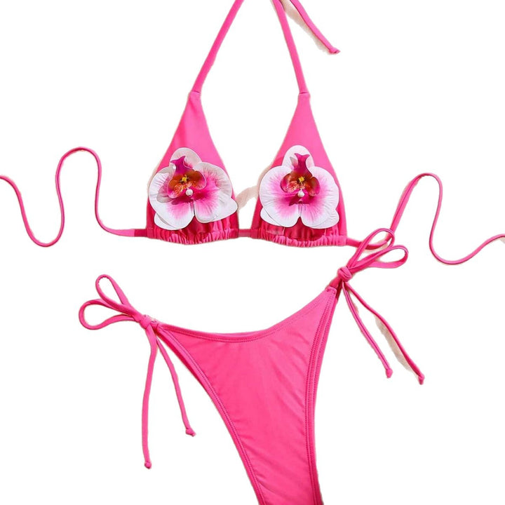 Dame Floral dekoreret Triangel-Bikini Skovae
