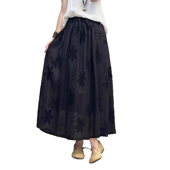 Femme Florale Bestikket Maxi-Nederdel Stilla