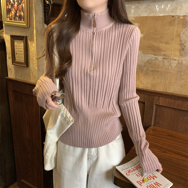 Kvinder elegant skåret sweatshirt med stående krave Stilla
