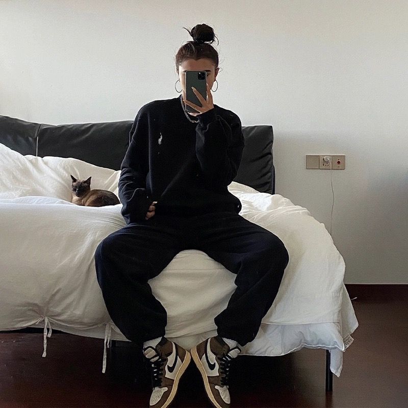 Kvinders komfortable sweatpants med praktiske lommer og elastisk talje Skovae