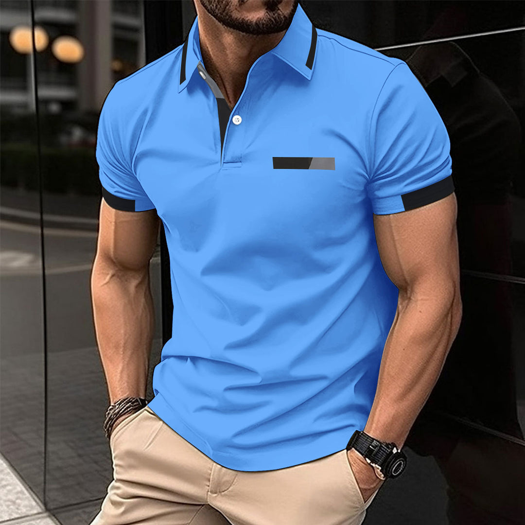 Herrer moderigtigt kortærmet polo shirt med struktureret krave Stilla