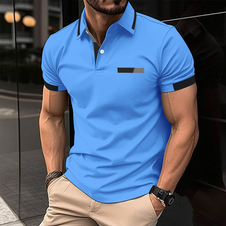 Herrer moderigtigt kortærmet polo shirt med struktureret krave Stilla