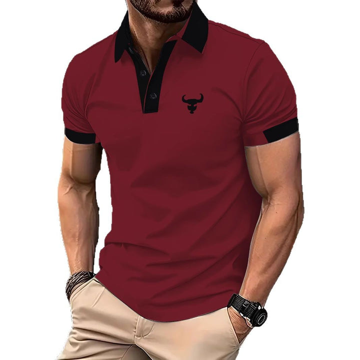 Herrer poloshirt med kontrasterende krave- og ærmeakcenter Stilla