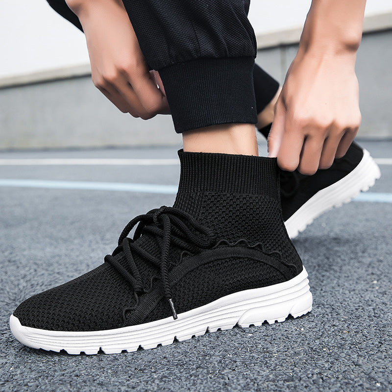 Herrer High-Top Åndbare Strikkesneakers Stilla