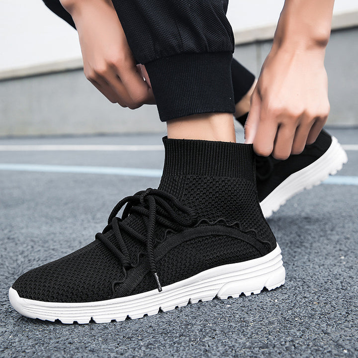 Herrer High-Top Åndbare Strikkesneakers Stilla