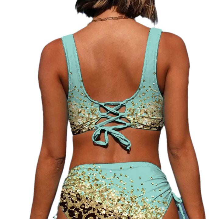 Dame Kvalitets Bikini med luksuriøst glimmer-design Stilla