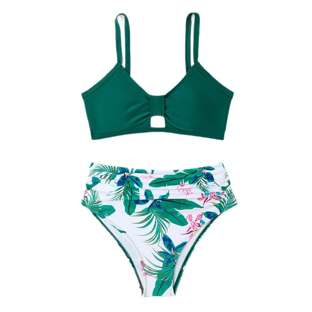 Dame Dækkende Bikini-Sæt med botanisk mønster Stilla
