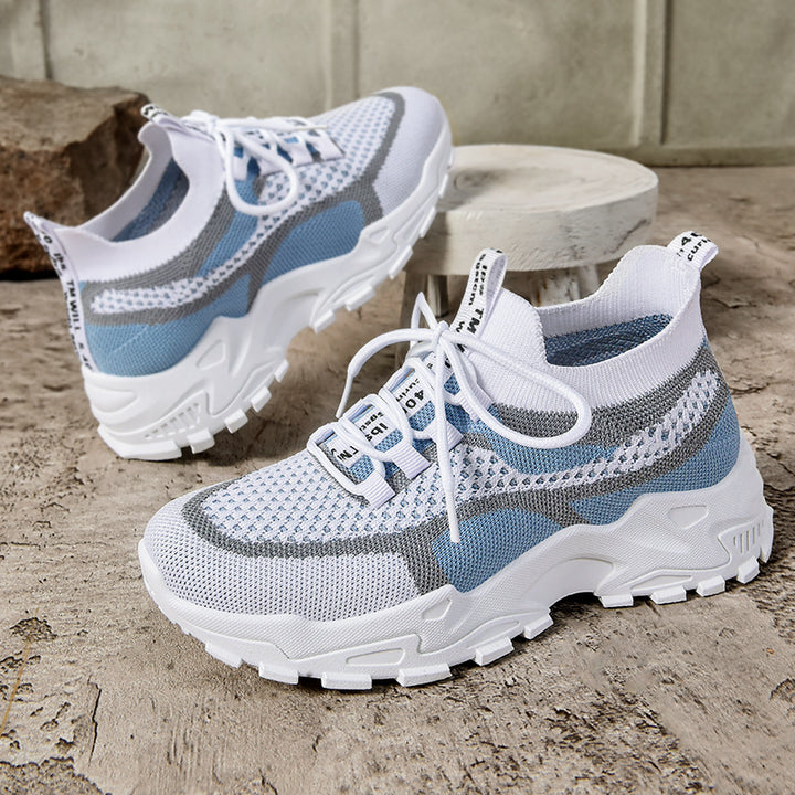 Dame Åndbare Fritids-sneakers med elastisk snørelukning og skridsikker sål Stilla