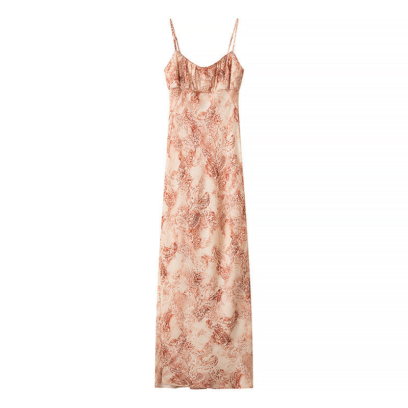 Stilla | Flydende Forårs Strapless Lang Kjole