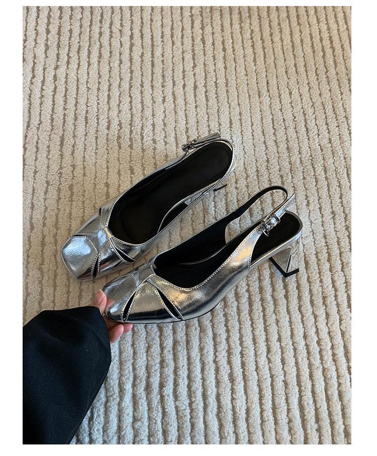 Dame Glatte Slingback Blokhælssko Stilla