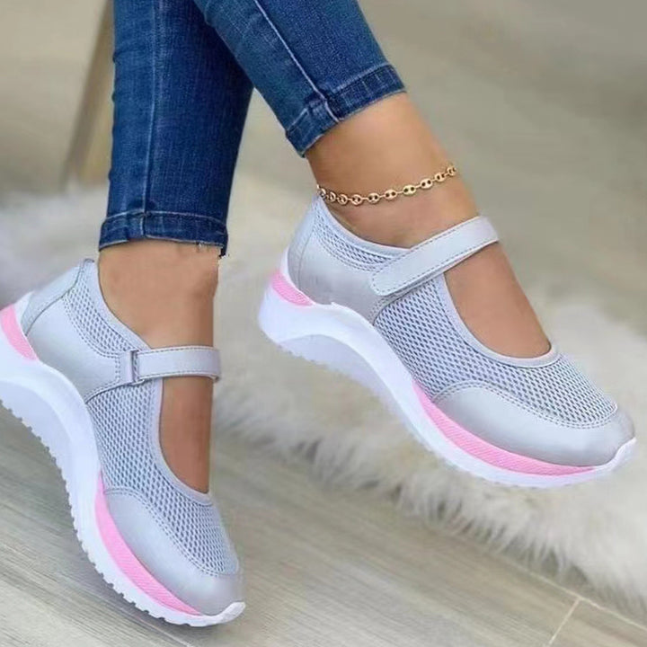 Dame sportliche sneakers med åndbart mesh-overdel og justerbar velcro Stilla