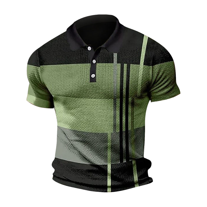 Herrer Poloshirt med moderne grafikdesign og korte ærmer Stilla