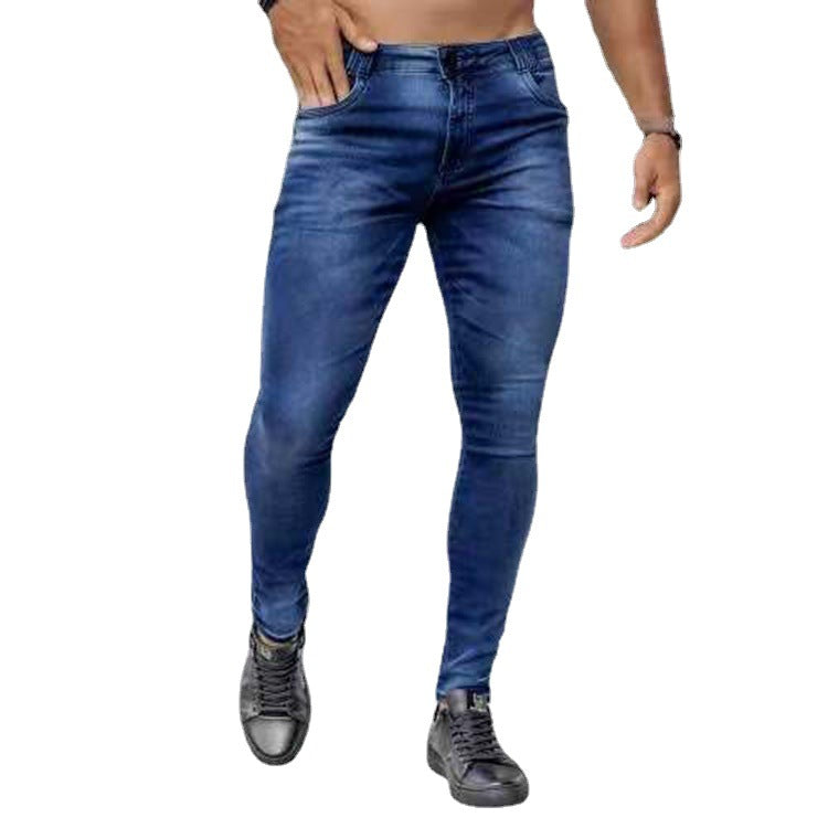 Herrer Slim-Fit Denim Jeans med hoftefremhævende snit og høj elasticitet Stilla