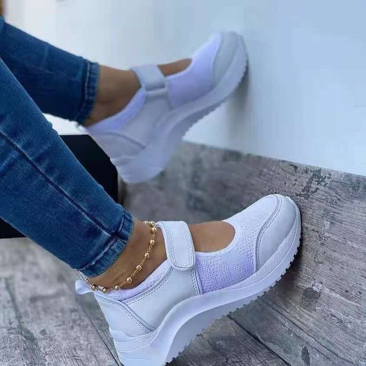 Dame Komfortable Sneakers med justerbar velcro og åndbart overmateriale Stilla