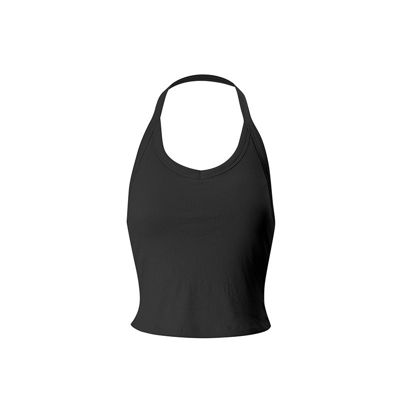 Dame Sporty Crop Top i åndbart materiale med racerback konkurrence design Skovae