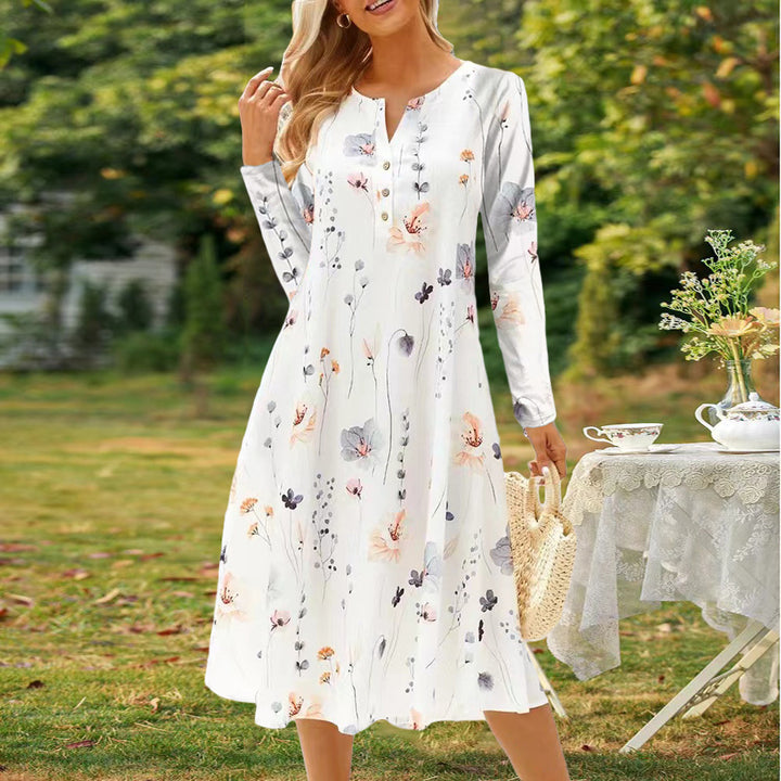 Dame Casual Kjole med elegant blomsterdesign Stiila