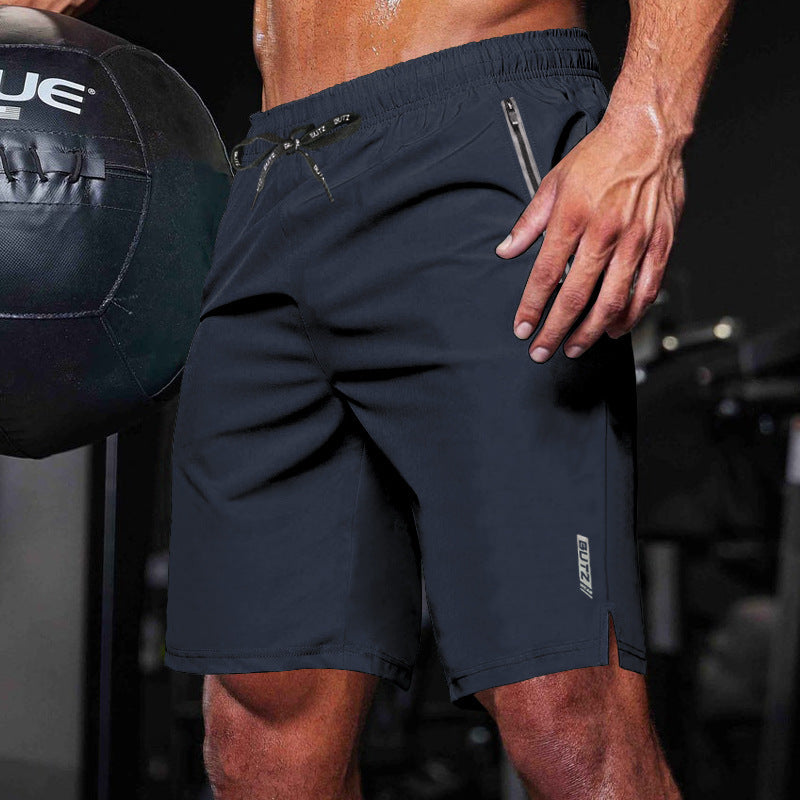 Herrer sportsshorts med sidelommer med lynlås og elastisk talje Stilla