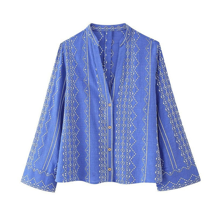 Femme Langærmet Besticket Bluse Stilla