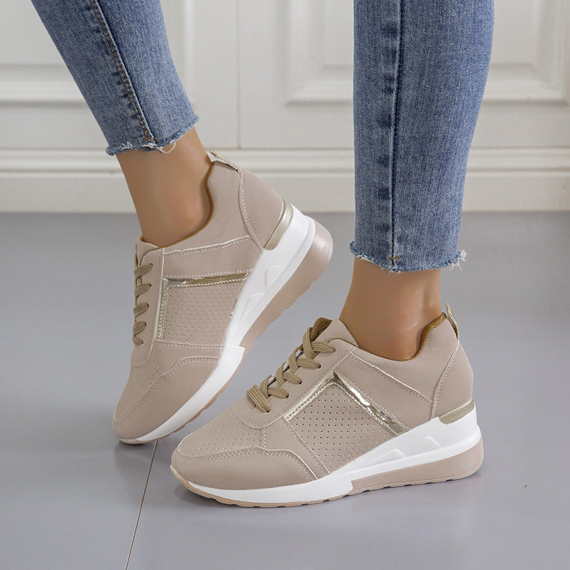 Dame Sporty Sneakers med fashionable Metallic-elementer og åndbare indsatser Stilla