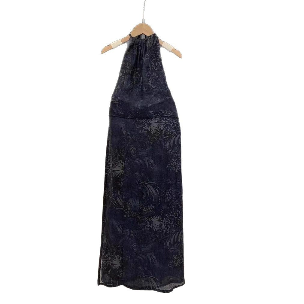 Dame Elegant Blomster Mønster Maxi Kjole Stilla