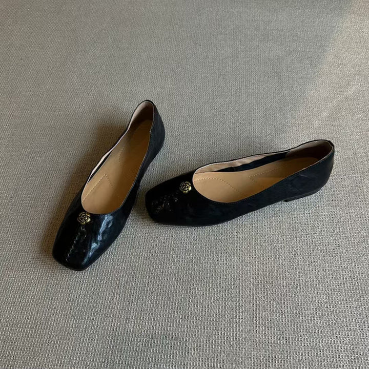 Dame Elegant Spids Tå Ballerina Flats Stilla