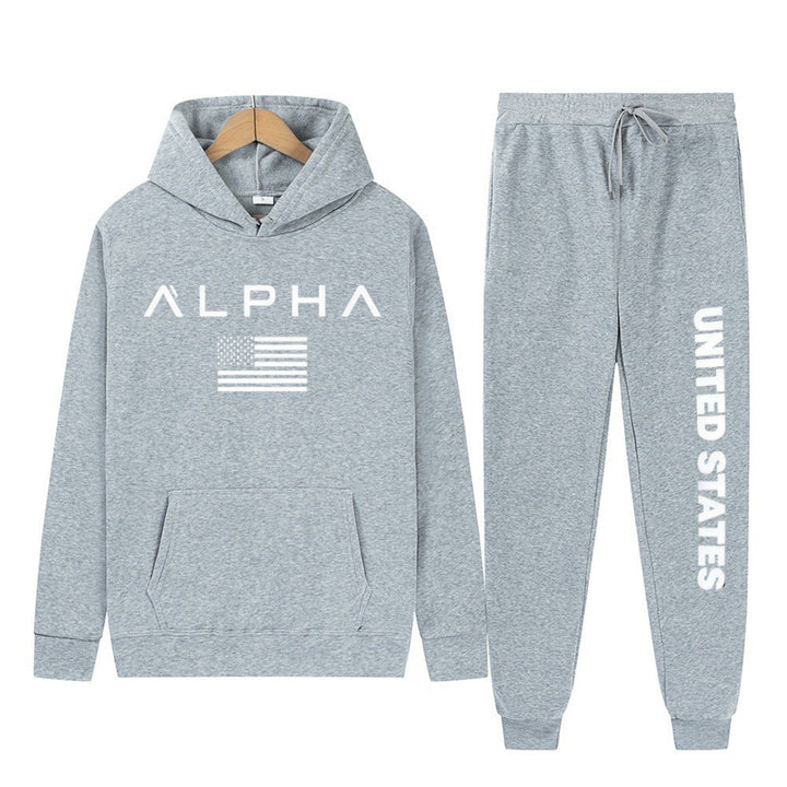 Kvinders hoodie og joggingbukser sæt med kreativt frontprint og sporty snit Skovae