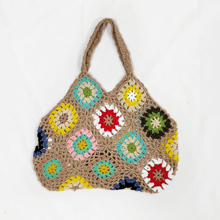Dame hæklede patchwork-crossbody taske Stilla