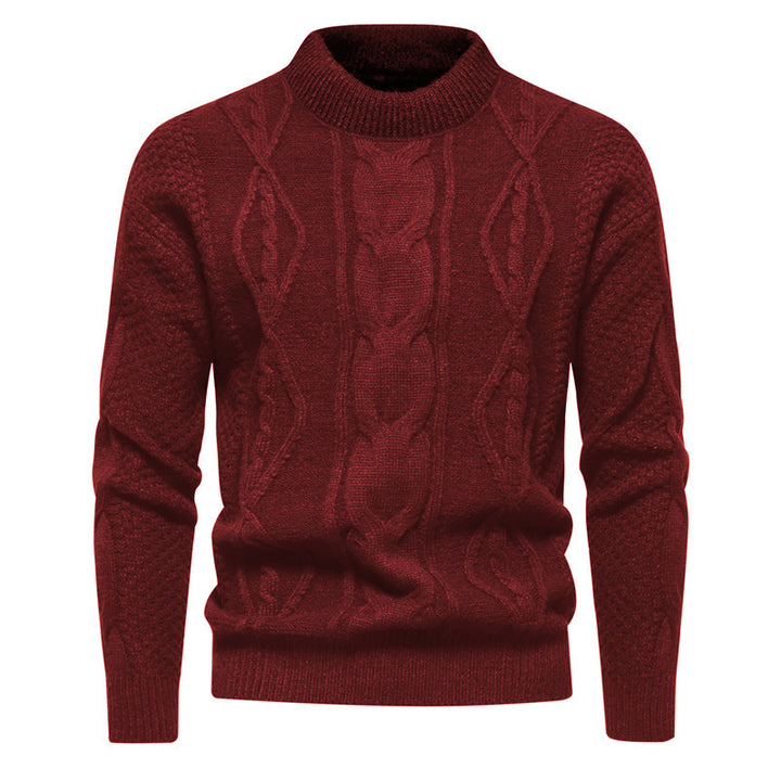 Herrer struktureret kabelstrik sweater Stilla