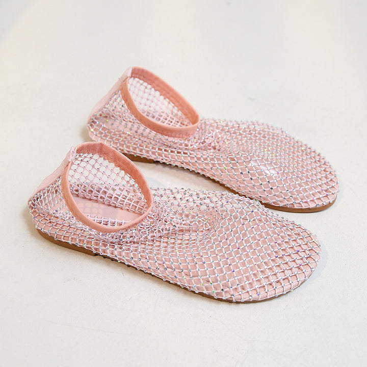 Dame Mesh-Slipper med elastisk rem og luftig struktur Stilla