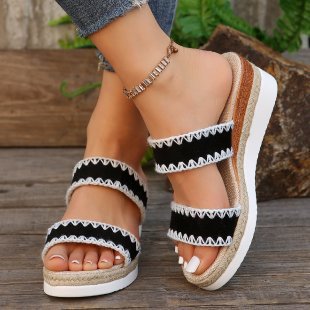 Dame Wedge-sandaletter med komfortable brede stropper og innovativ sål Stilla