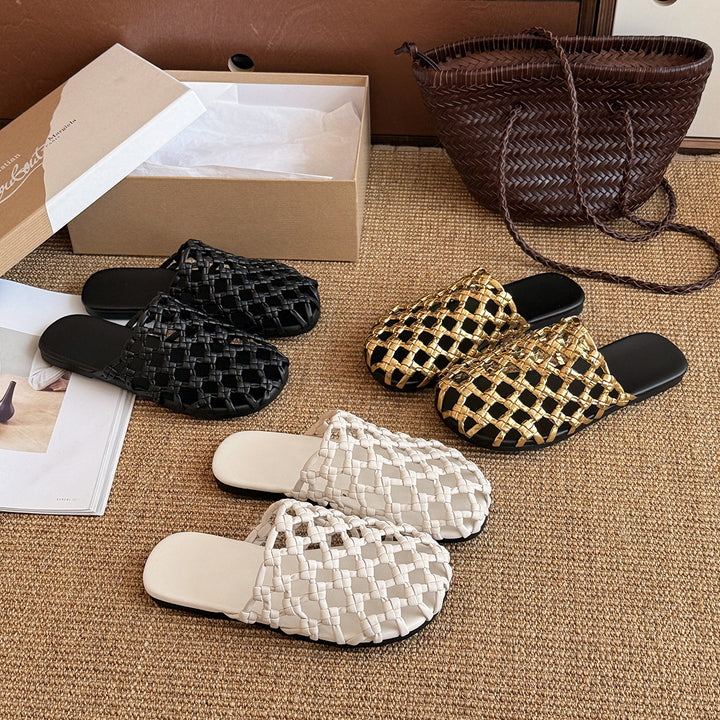 Femme Woven Slide Mules Stilla