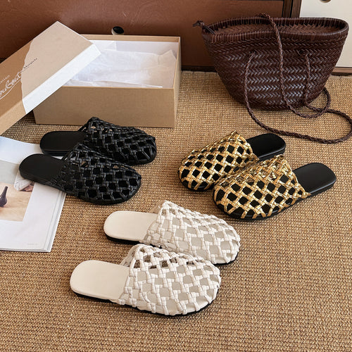 Femme Woven Slide Mules Stilla