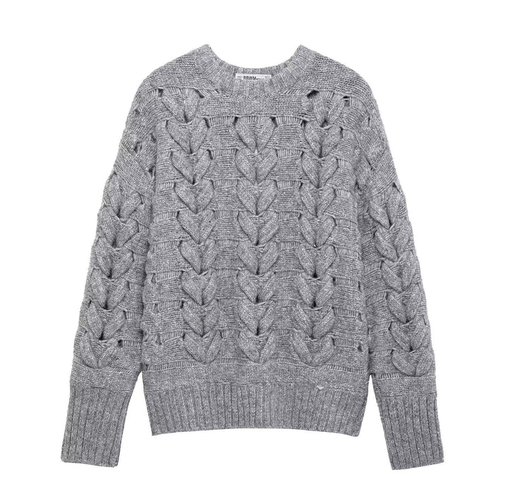 Femme Chunky Kabel Strikpullover Stilla