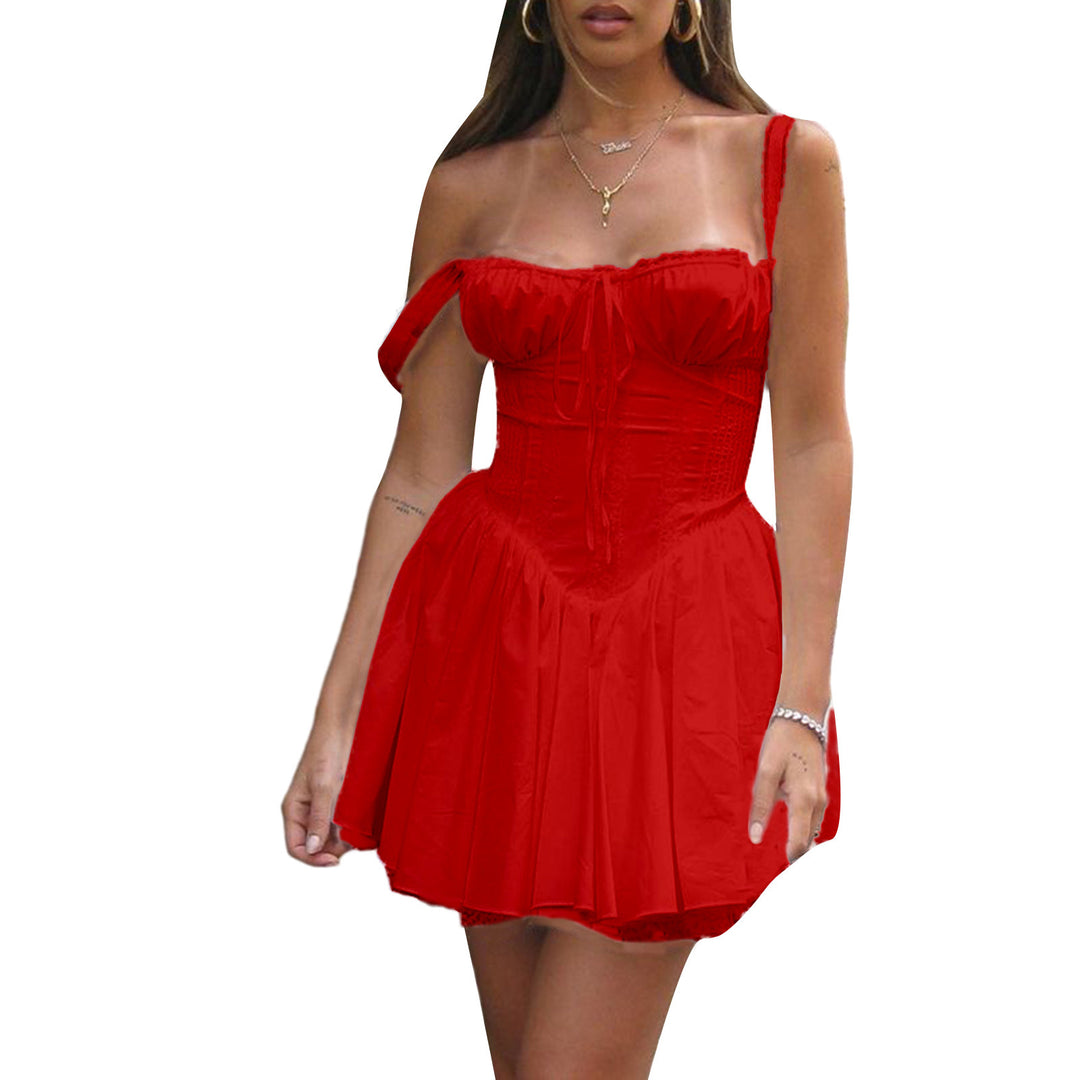 Damer Off-Shoulder Korset Mini Kjole Stilla