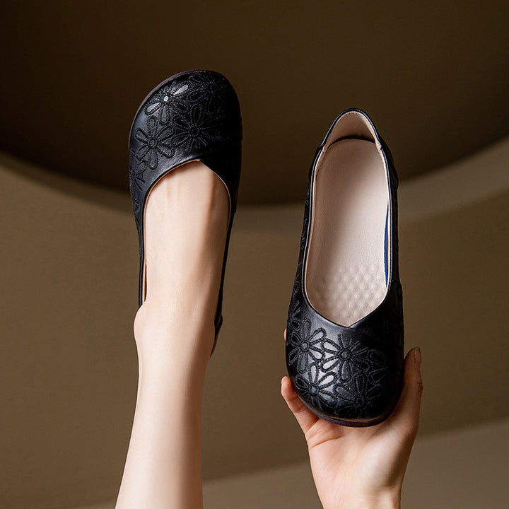 Dame Floral Bestickede Ballerinas Stilla