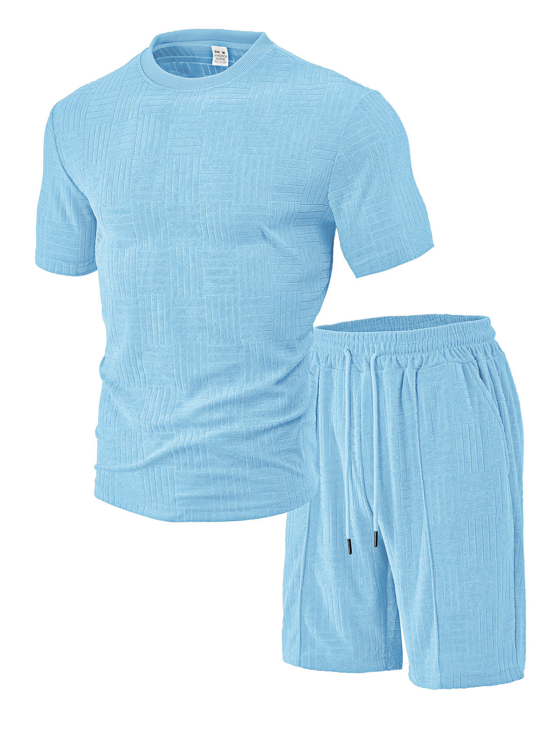 Herrer sportoutfit med åndbart kortærmet shirt og shorts Stilla