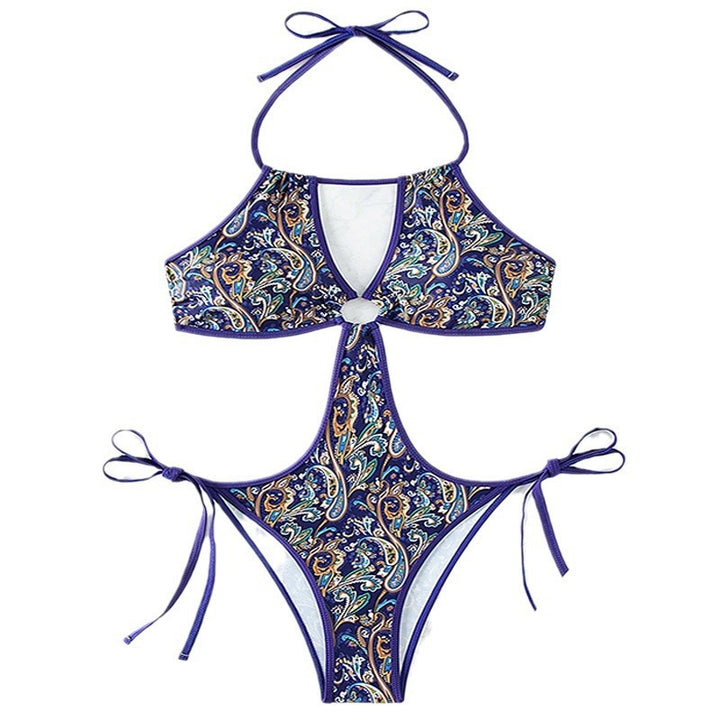 Dame et stykke badedragt med raffineret cut-out og legende paisley-mønster Stilla