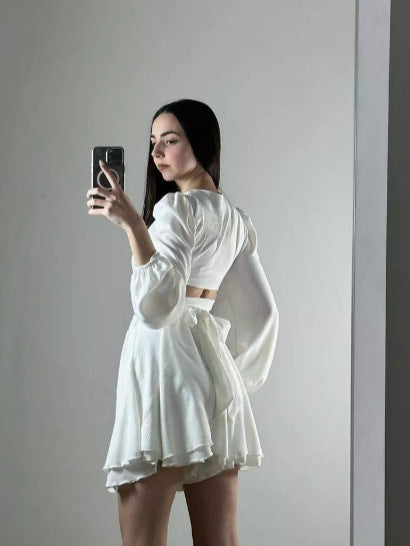 Dame wrapperkjole med elegante ærmer Stilla