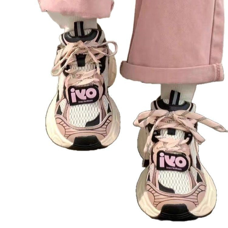 Dame Fashion-sneakers med åndbar mesh-overflade og stabil sål Stilla
