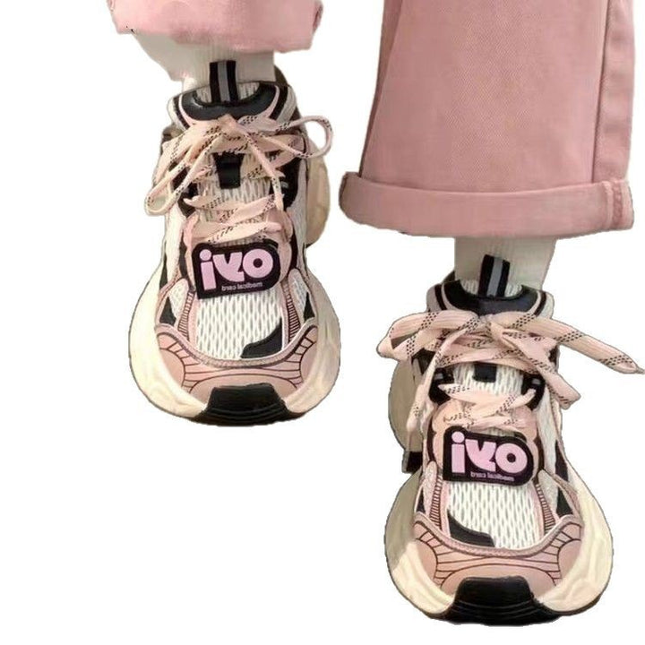 Dame Fashion-sneakers med åndbar mesh-overflade og stabil sål Stilla