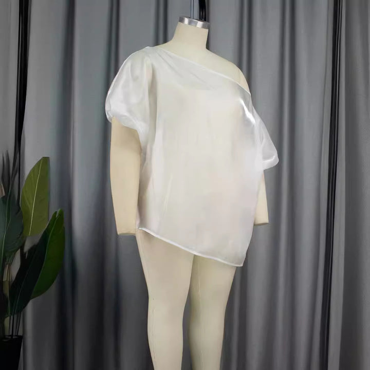 Dame Transparent Chiffon-Bluse Skovae