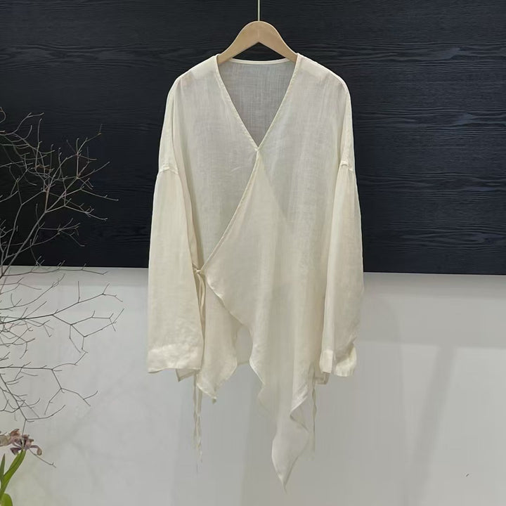 Femme Let bluse med sidebinding Stilla