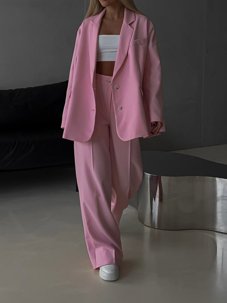Damer elegant blazer-sæt med løs pasform Stilla