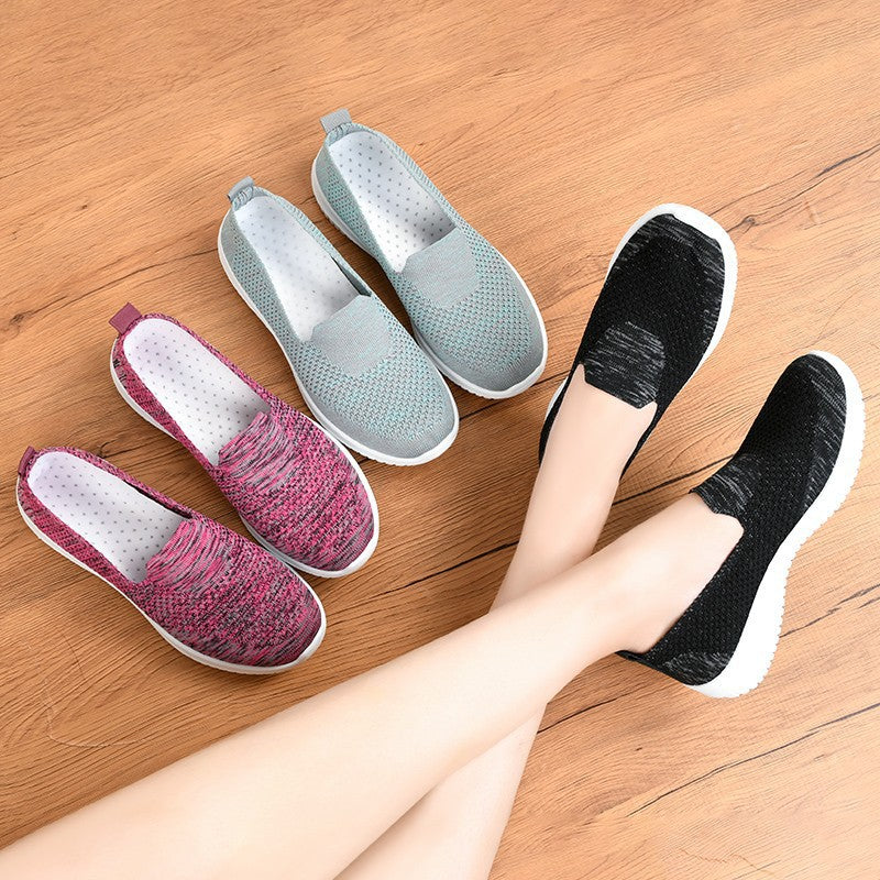 Dame Slip-On Sport Sneakers med åndbart overmateriale og skridsikker sål Stilla